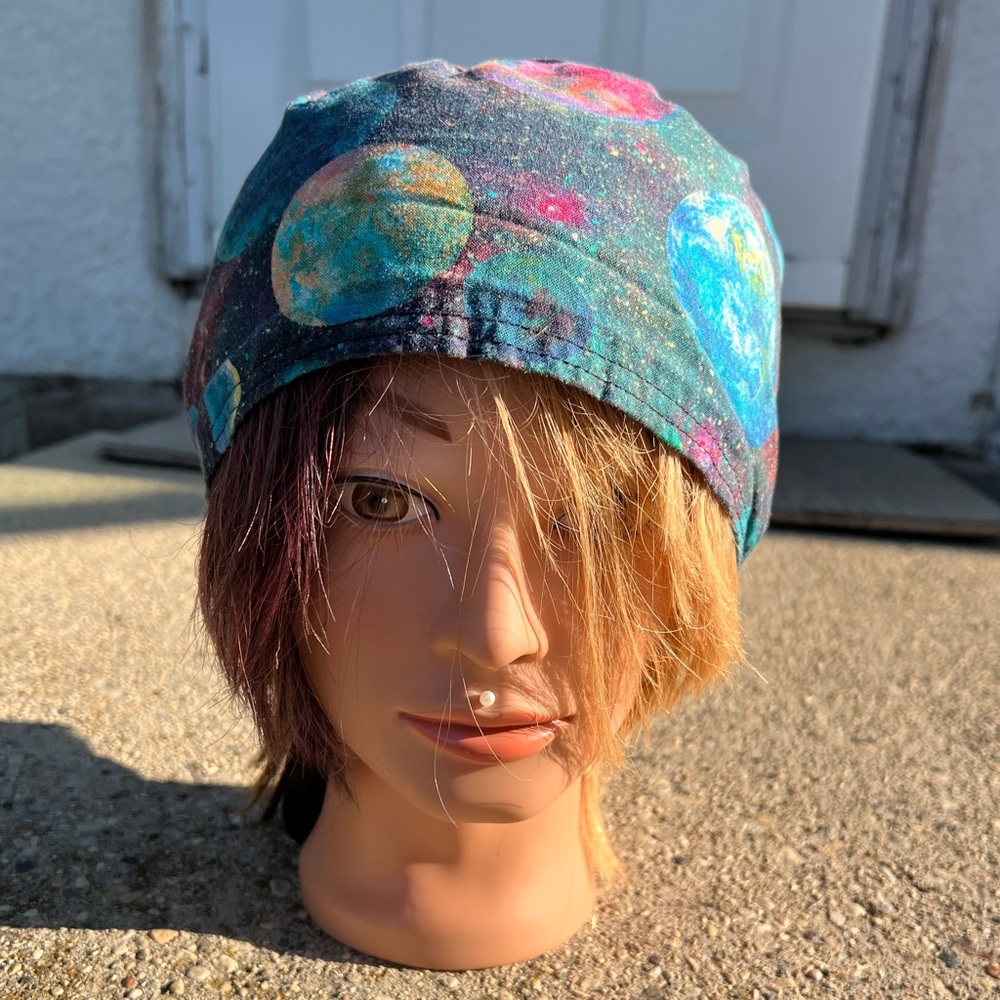 Handmade Scrub Cap - Galaxy Print